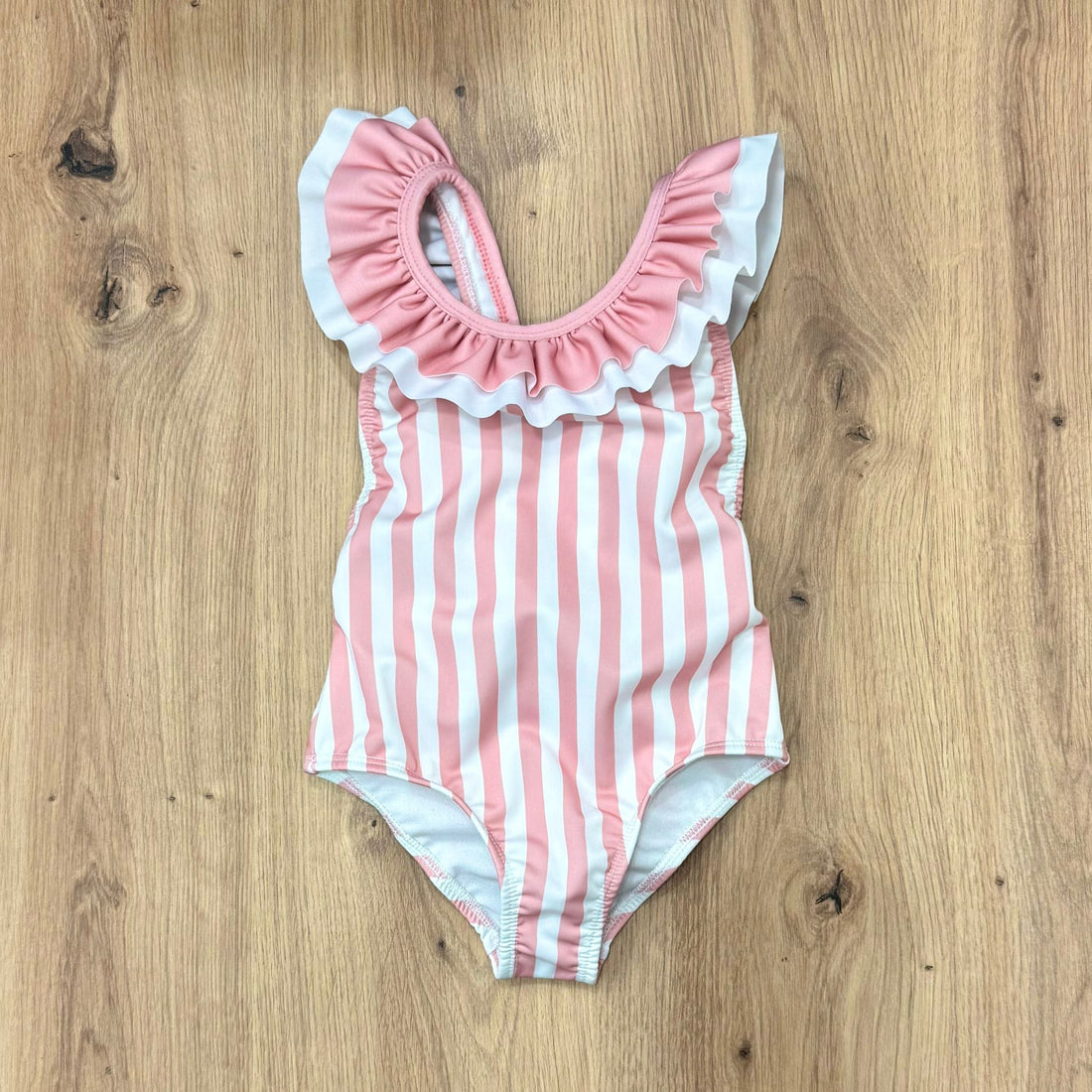 Meia Pata costumino intero stripe coral - Anima Kids