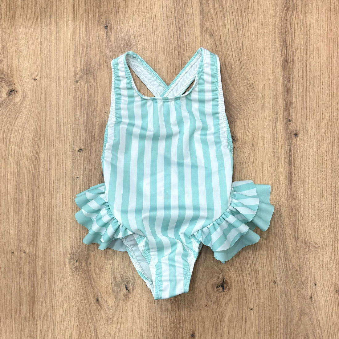 Meia Pata costumino intero stripes mint - Anima Kids