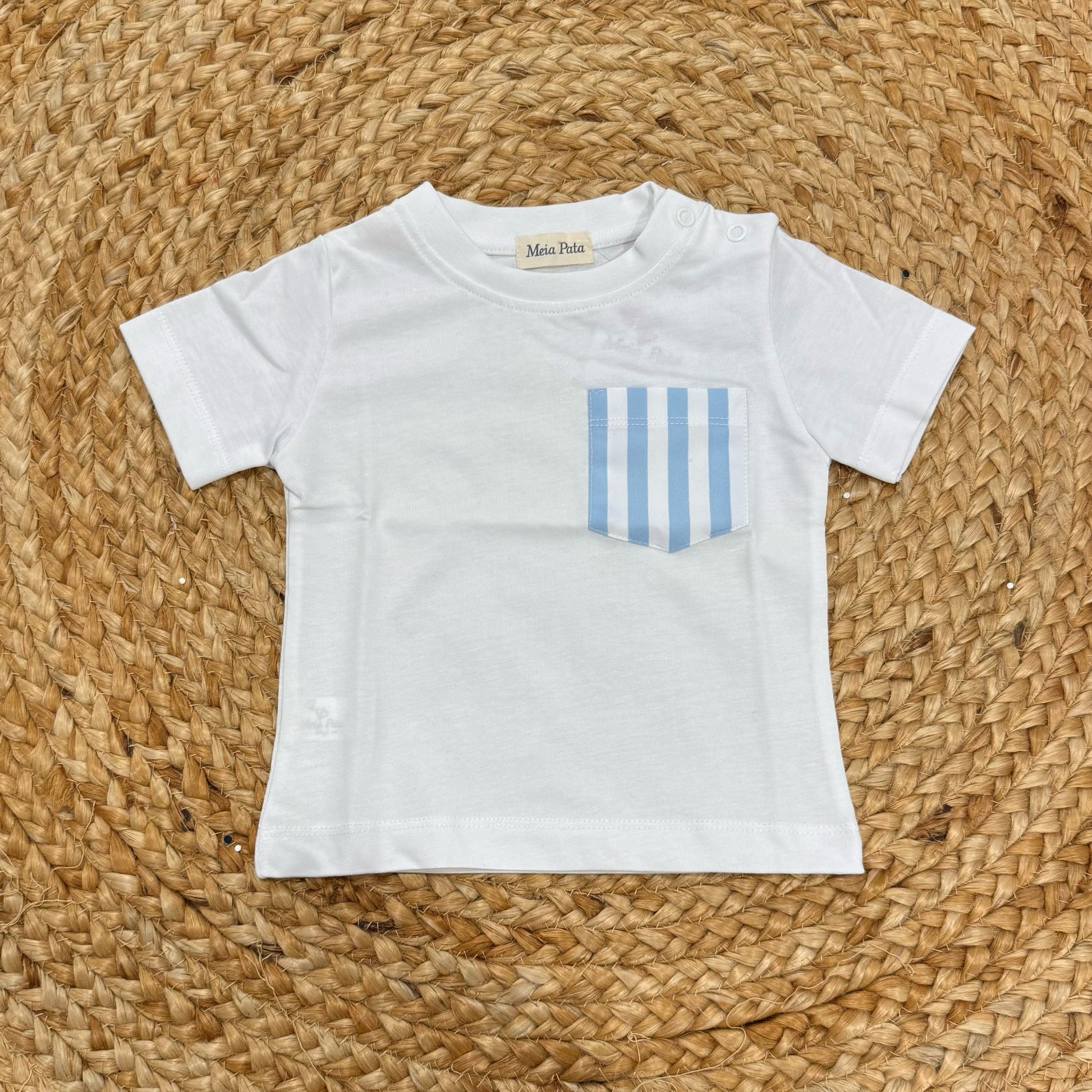Meia Pata T-shirt Blue Stripes - Anima Kids