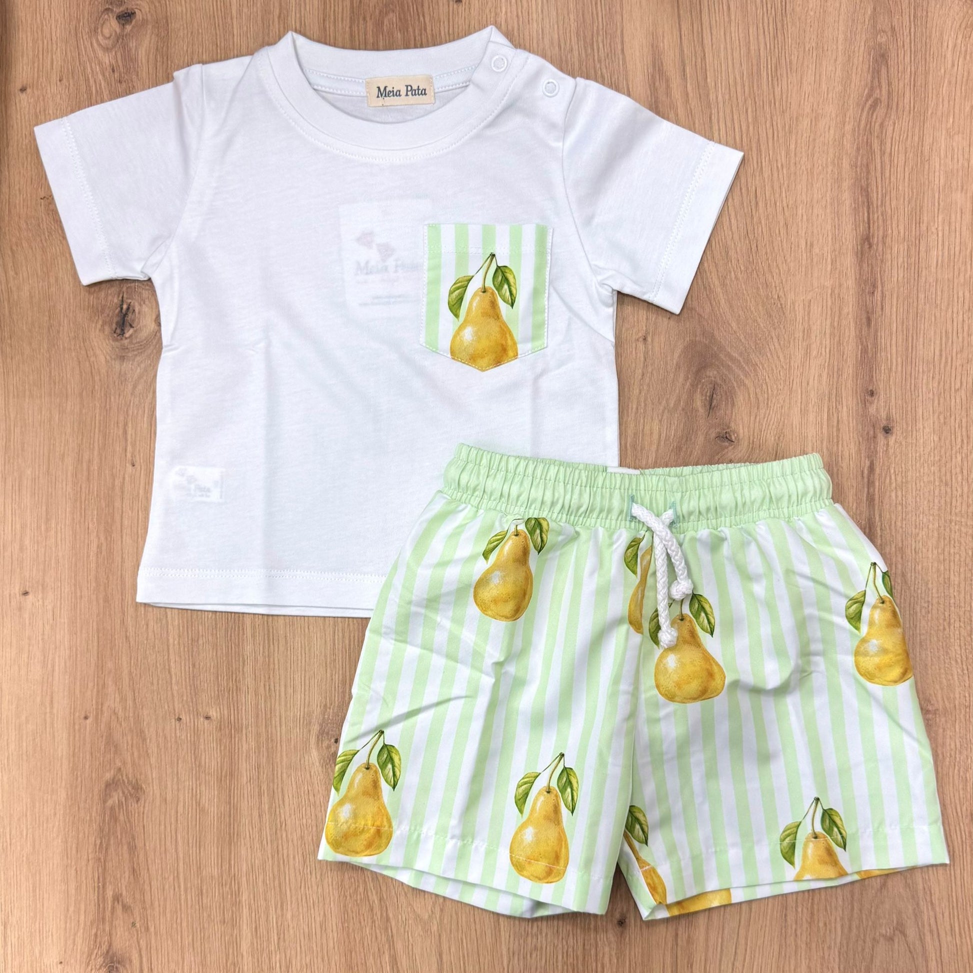 Meia Pata T-shirt e Costumino Pears - Anima Kids