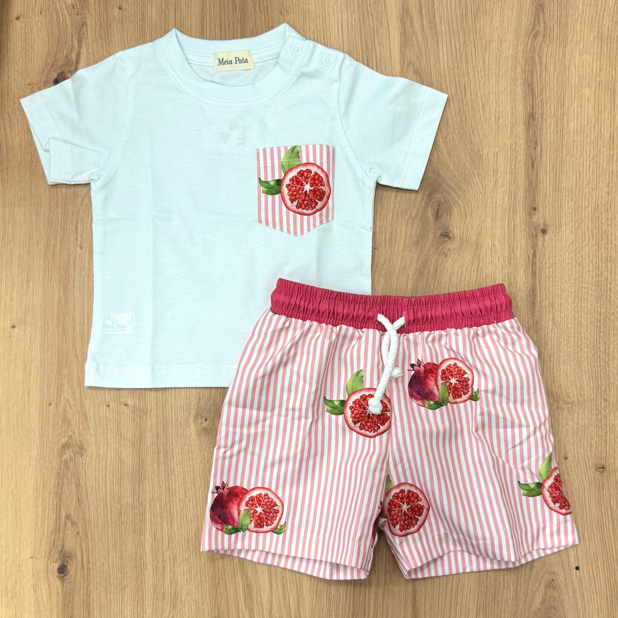 Meia Pata T-shirt e Costumino Pomegranates - Anima Kids