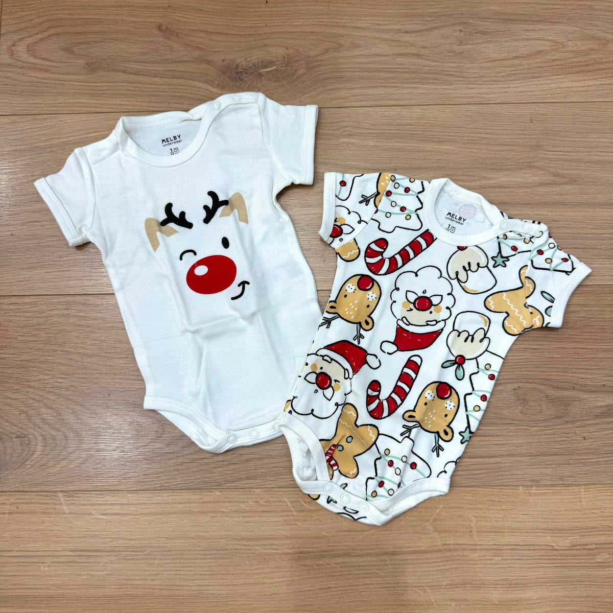 Melby coppia di body natalizi - Anima Kids
