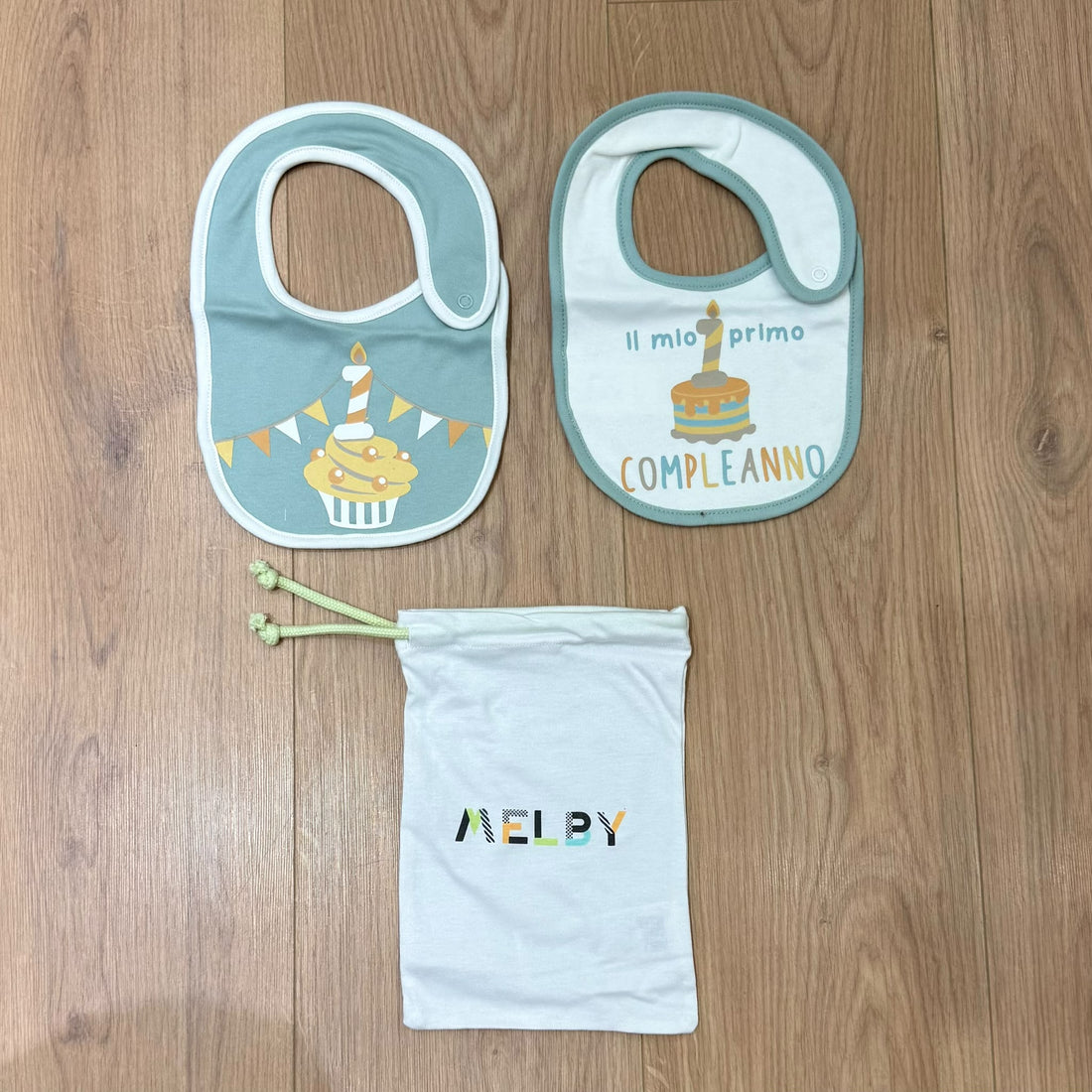 Melby set bavaglini 1° compleanno - Anima Kids