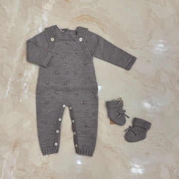 Mi Lucero Salopette con scarpine in pura lana - Anima Kids