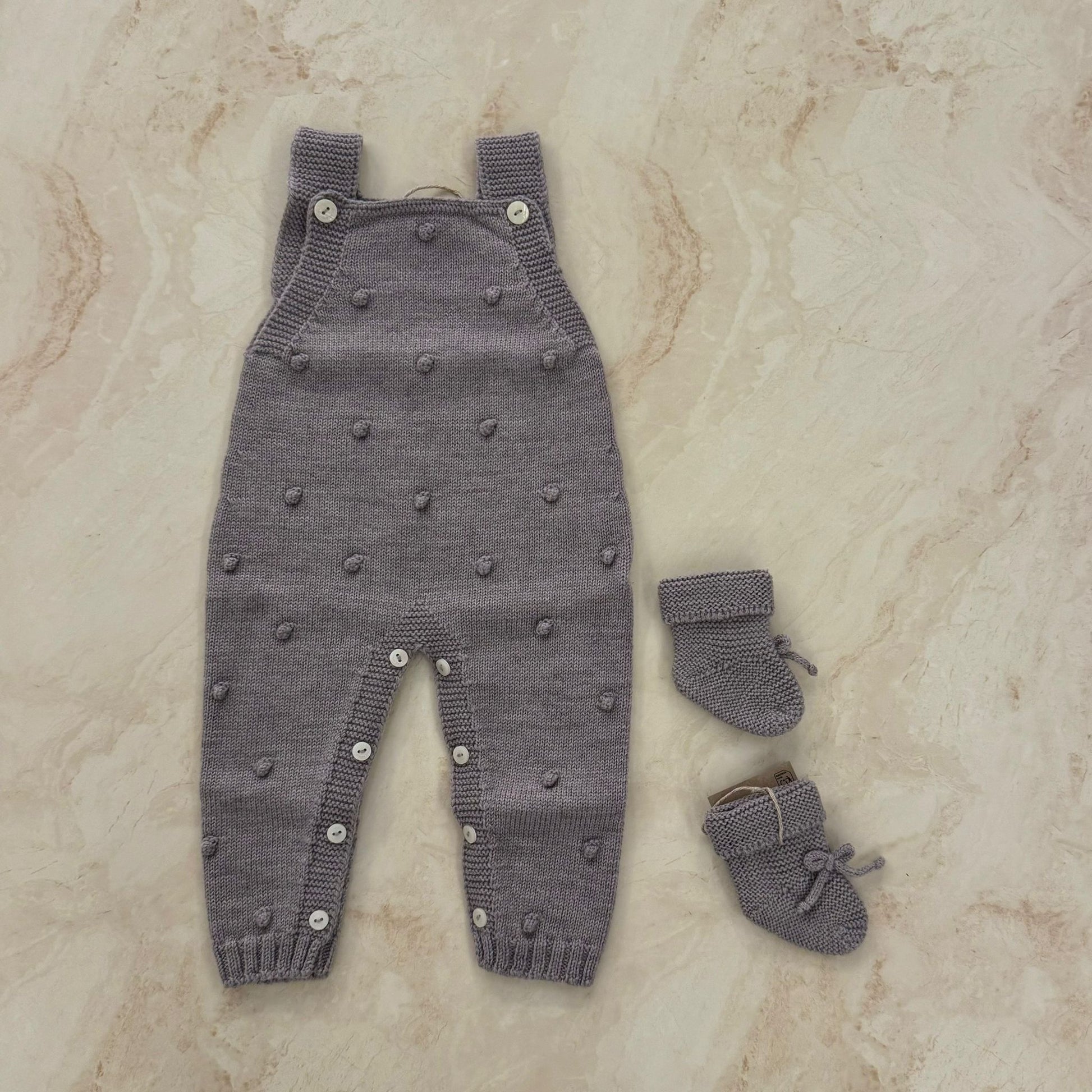 Mi Lucero Salopette con scarpine in pura lana - Anima Kids