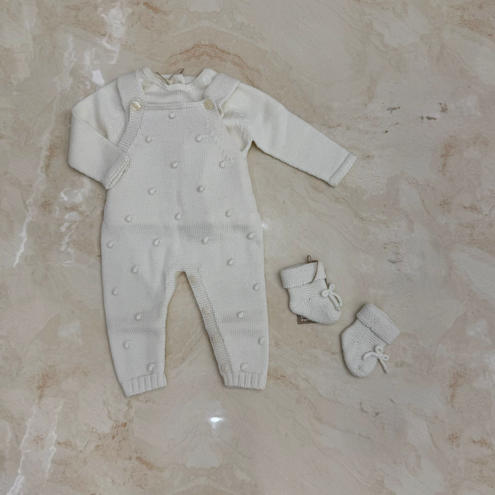 Mi Lucero Salopette con scarpine in pura lana - Anima Kids