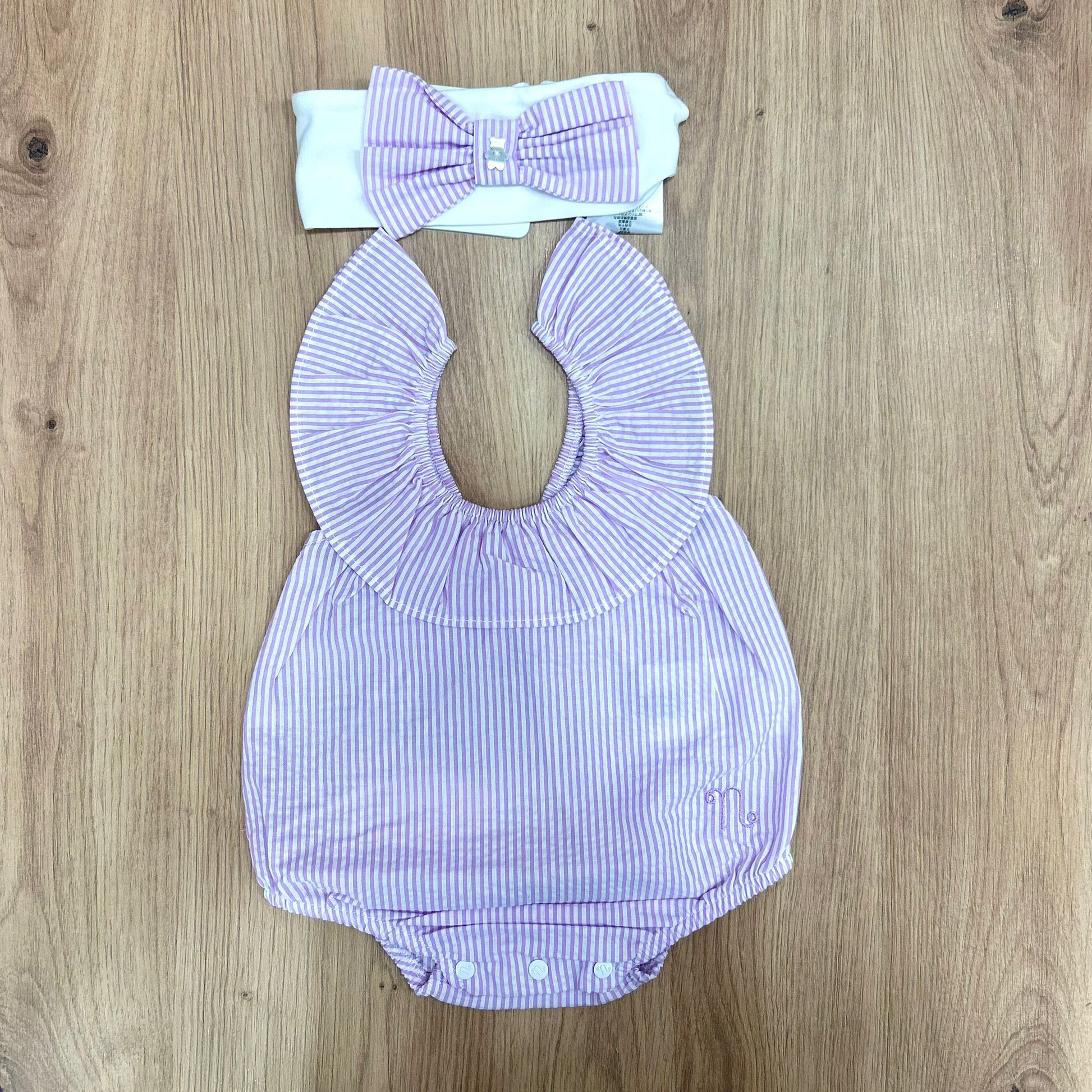 Nanàn pagliaccetto a righe con fascia - Anima Kids