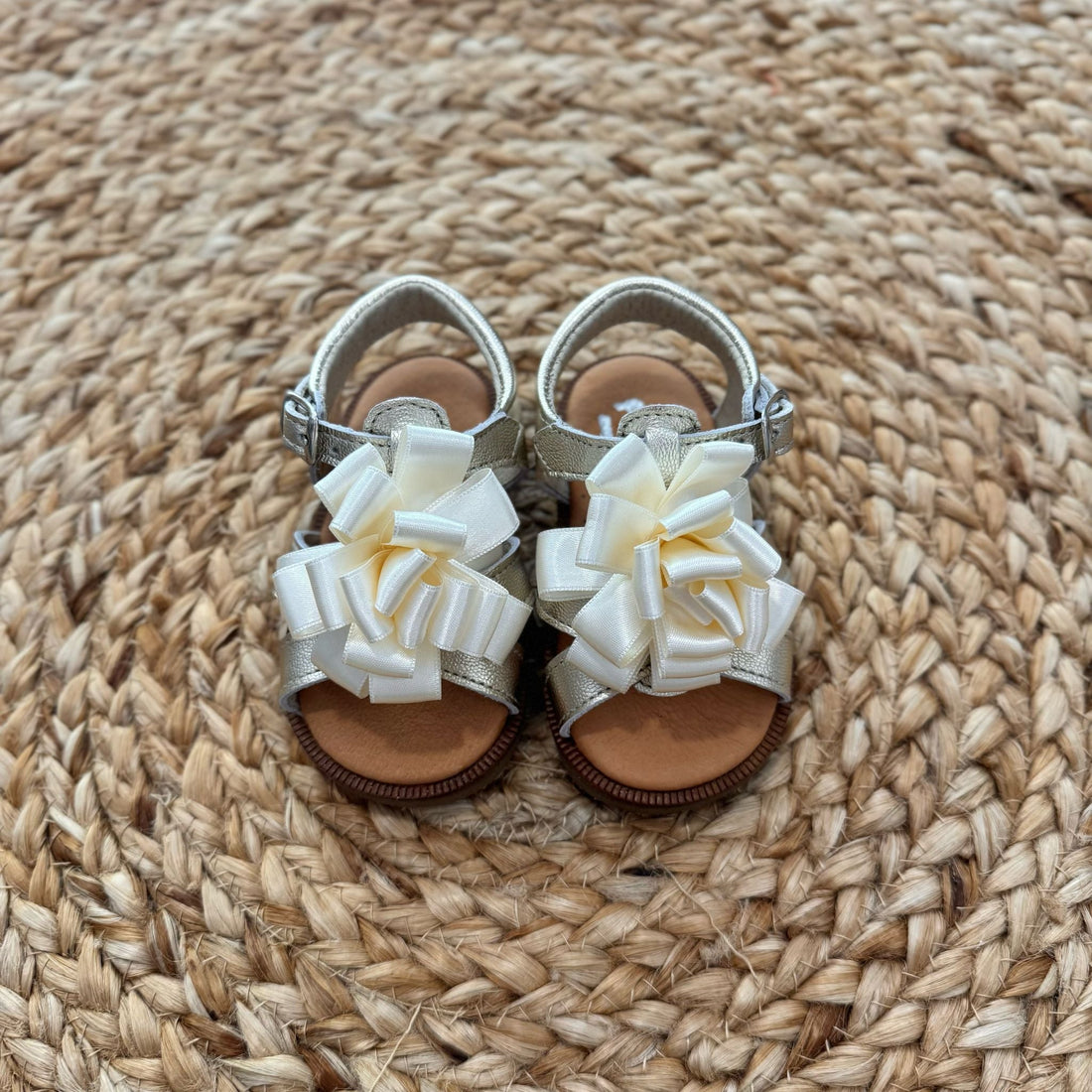 Panyno Sandalo in pelle con fiore - Anima Kids