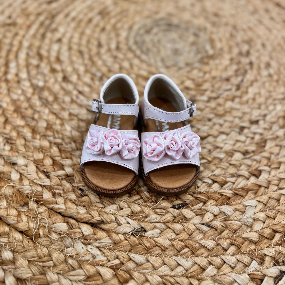 Panyno Sandalo in pelle Con roselline - Anima Kids