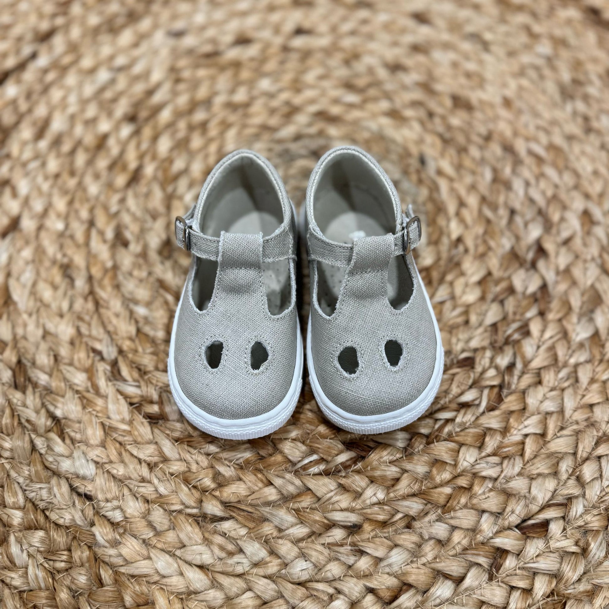 Panyno Scarpina con occhielli in Lino - Anima Kids