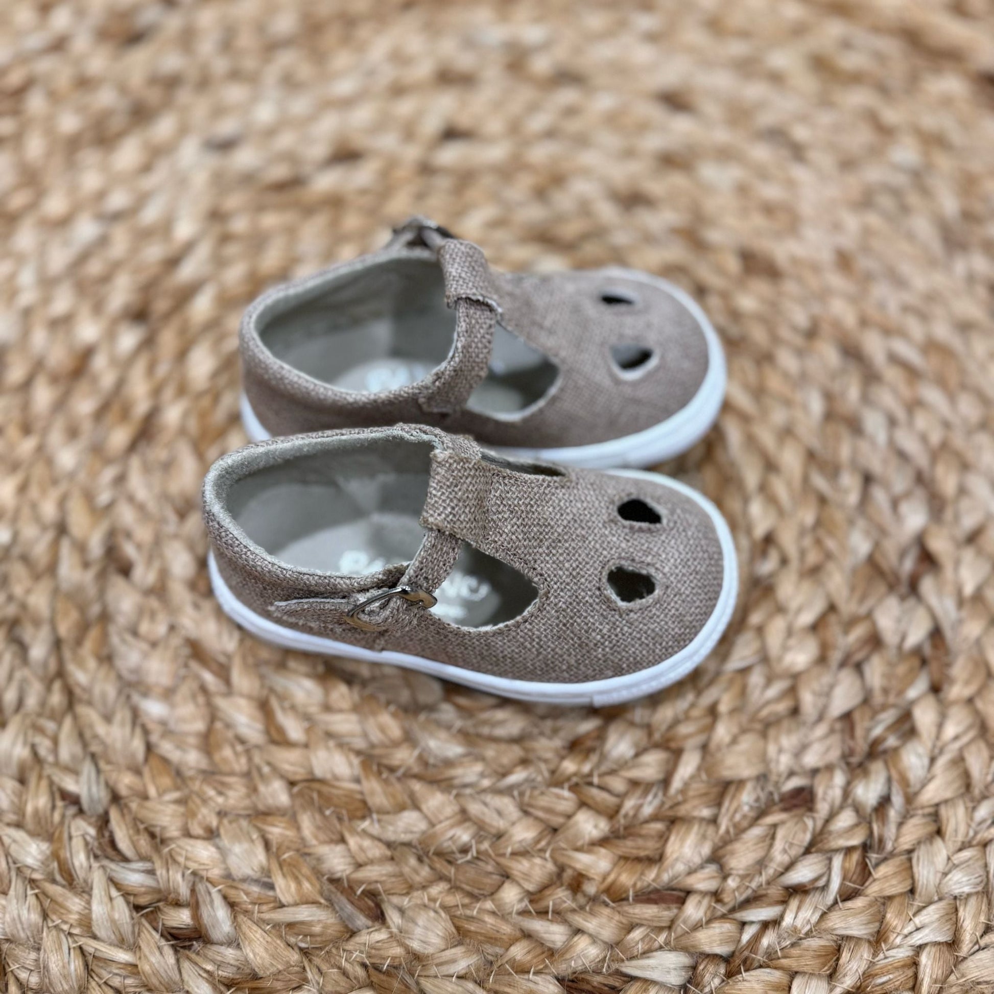 Panyno Scarpina con occhielli in Lino - Anima Kids