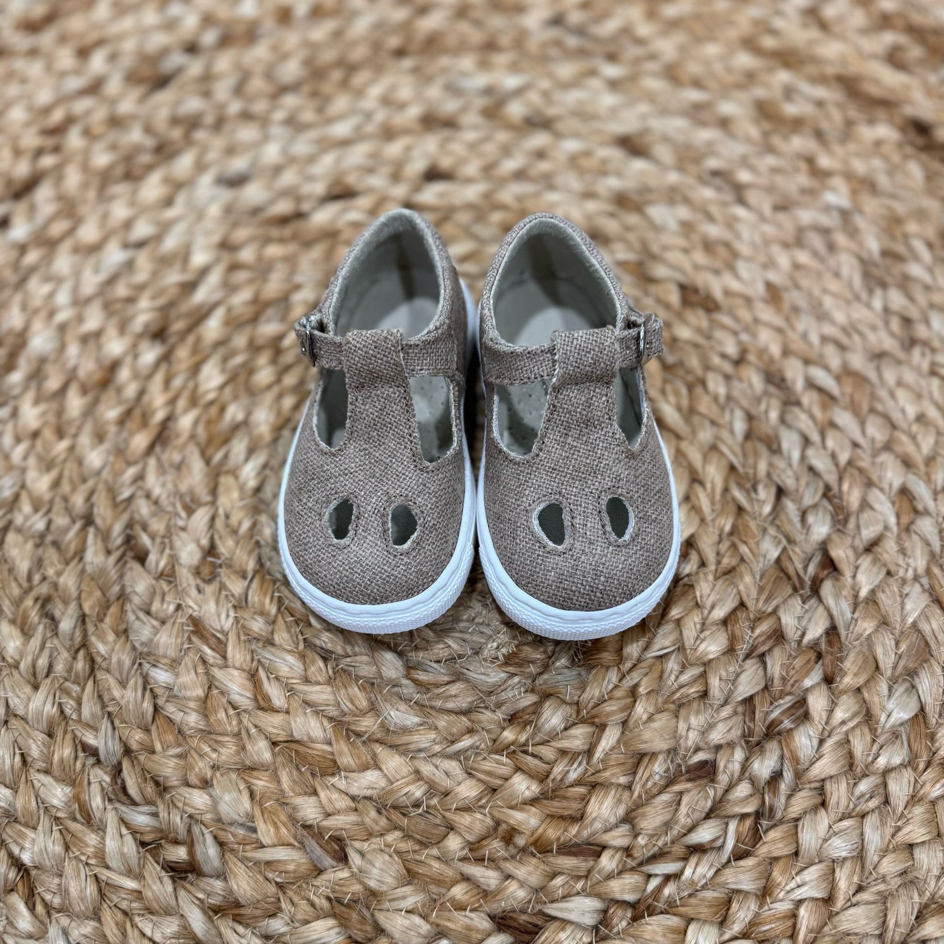 Panyno Scarpina con occhielli in Lino - Anima Kids