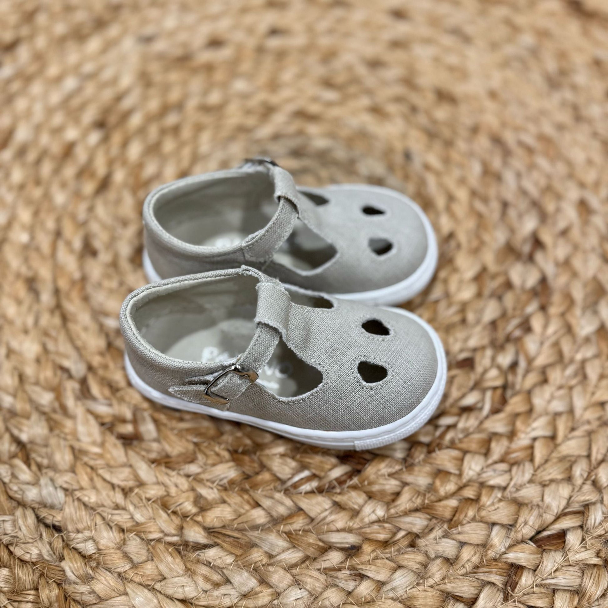 Panyno Scarpina con occhielli in Lino - Anima Kids