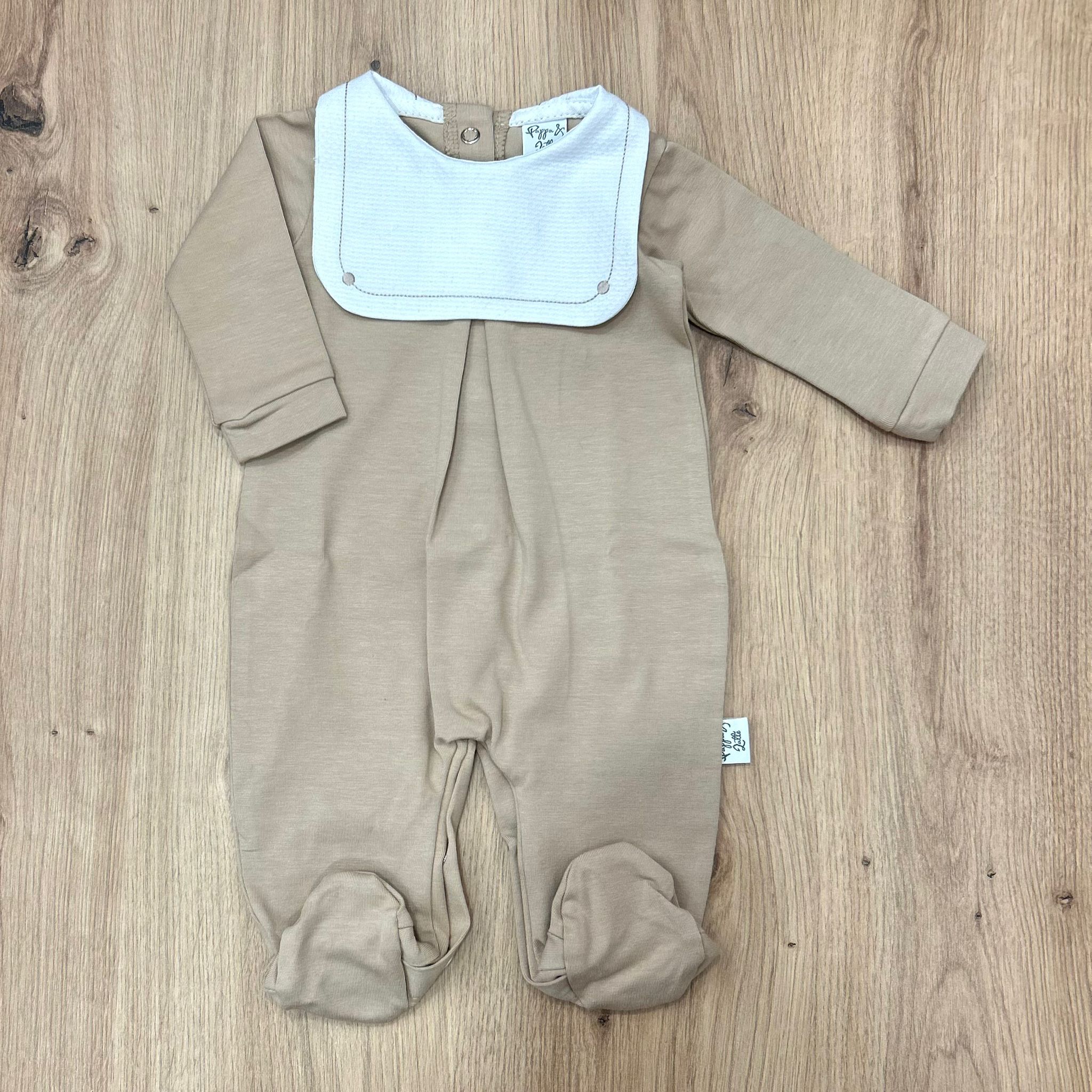 Pappa&Latte tutina in cotone con collo in piquet - Anima Kids
