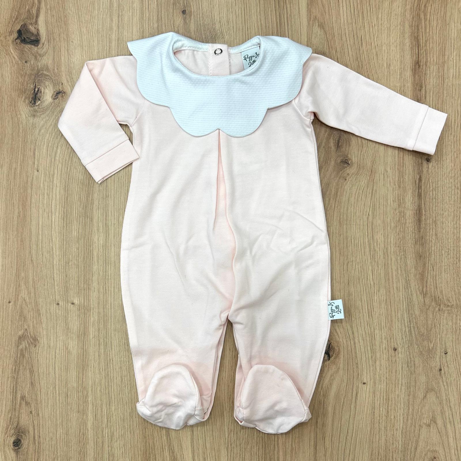 Pappa&Latte tutina in cotone con collo in piquet - Anima Kids