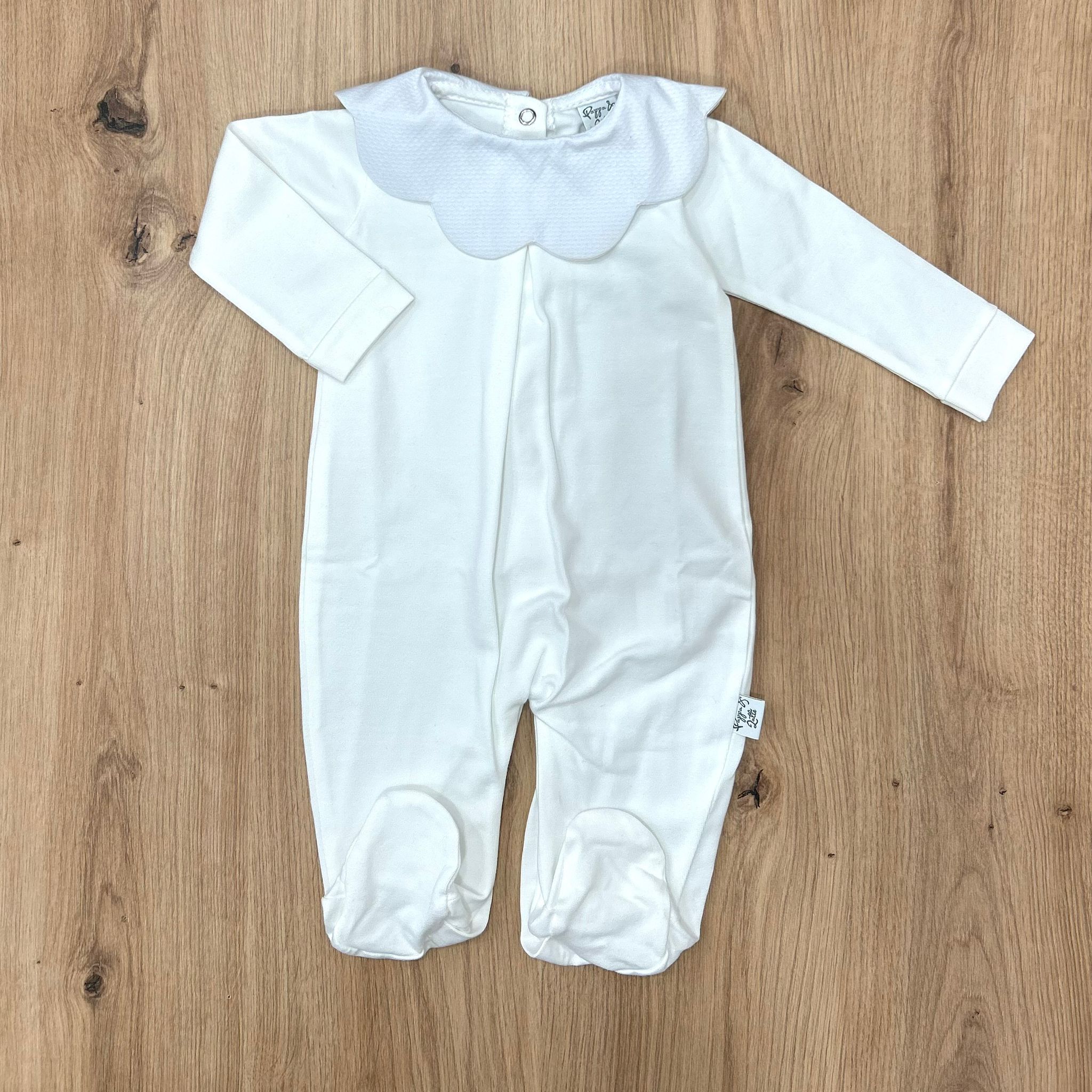 Pappa&Latte tutina in cotone con collo in piquet - Anima Kids