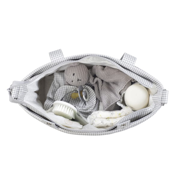 Pasito a Pasito Borsa Crossbody Little Bloom Vichy Grey - Anima Kids