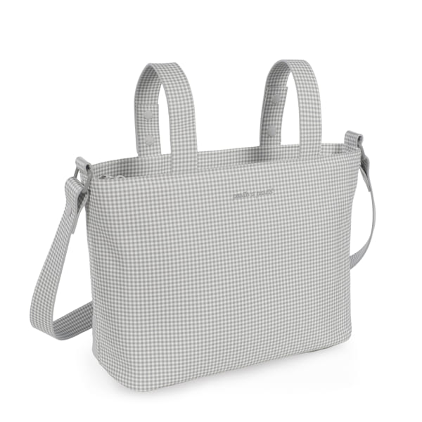 Pasito a Pasito Borsa Crossbody Little Bloom Vichy Grey - Anima Kids