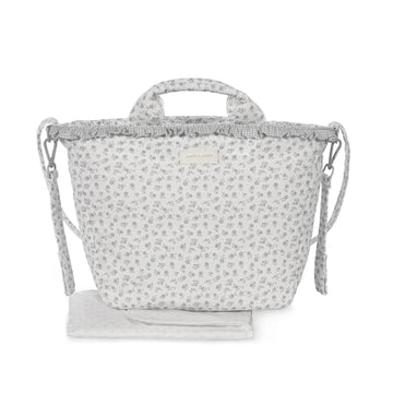 Pasito a Pasito Borsa Fasciatoio Little Bloom Flowers Grey - Anima Kids
