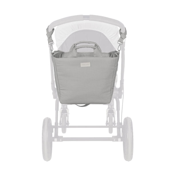 Pasito a Pasito Borsa Fasciatoio Little Bloom Vichy Grey - Anima Kids