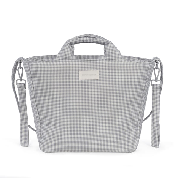 Pasito a Pasito Borsa Fasciatoio Little Bloom Vichy Grey - Anima Kids