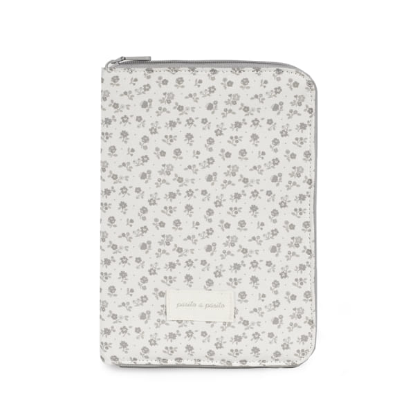 Pasito a Pasito Portadocumenti Little Bloom Flowers Grey - Anima Kids