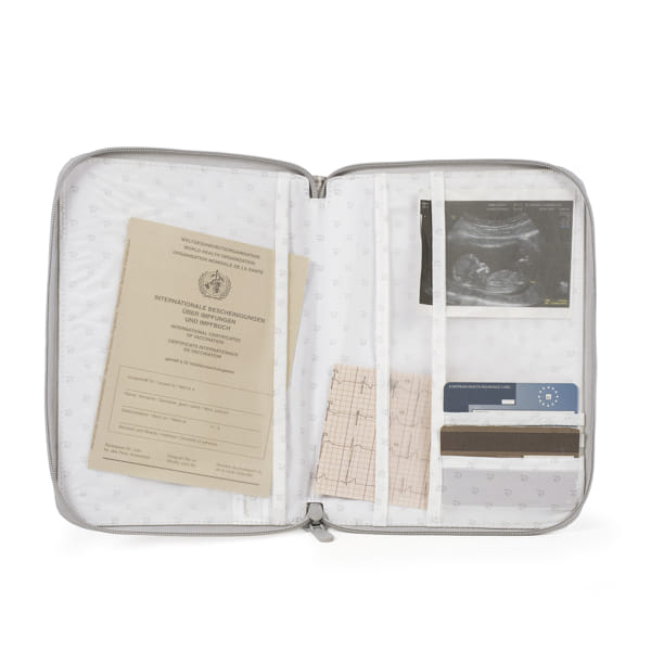 Pasito a Pasito Portadocumenti Little Bloom Vichy Grey - Anima Kids