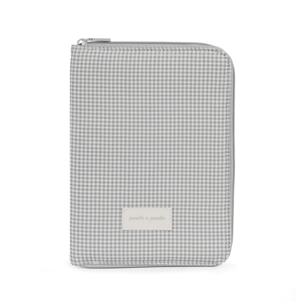Pasito a Pasito Portadocumenti Little Bloom Vichy Grey - Anima Kids