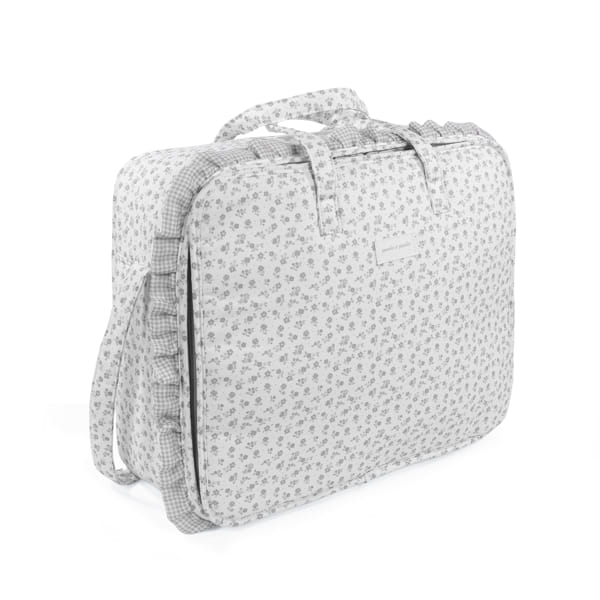 Pasito a Pasito Valigia Little Bloom Flowers Grey - Anima Kids
