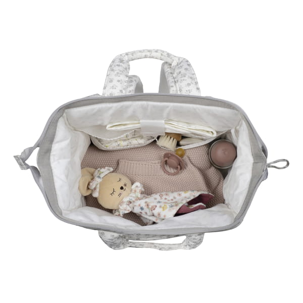 Pasito a Pasito Zaino Little Bloom Flowers Grey - Anima Kids