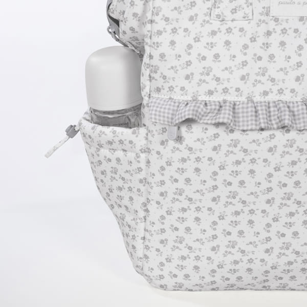Pasito a Pasito Zaino Little Bloom Flowers Grey - Anima Kids