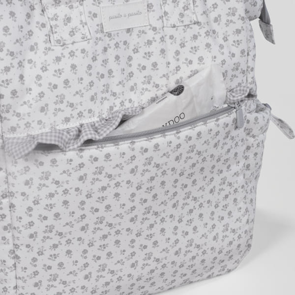 Pasito a Pasito Zaino Little Bloom Flowers Grey - Anima Kids