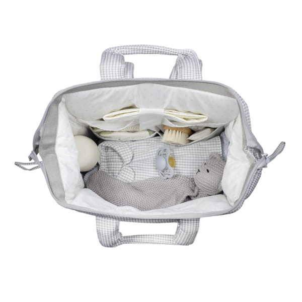 Pasito a Pasito Zaino Little Bloom Vichy Grey - Anima Kids