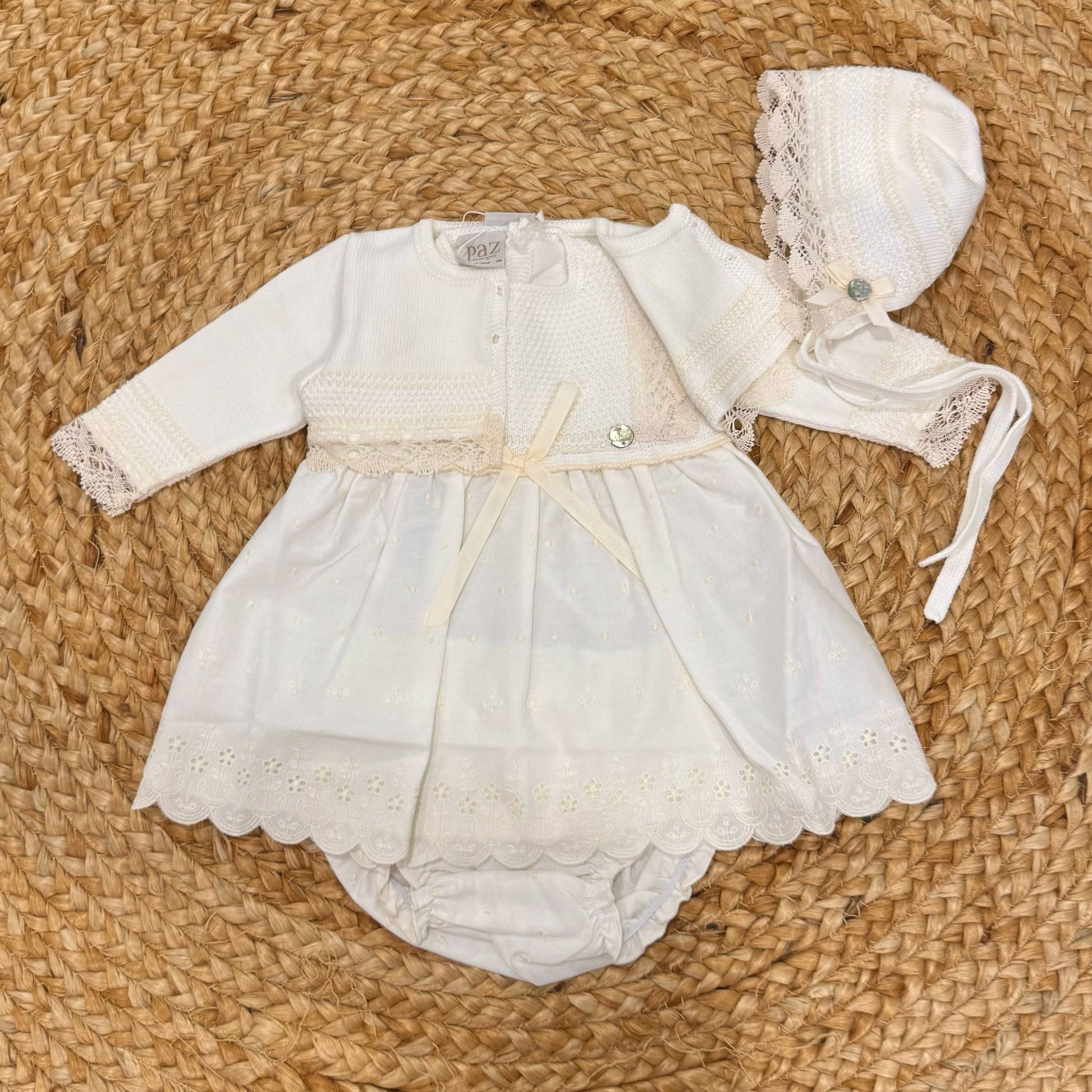 Paz Rodrìguez Abitino con Scaldacuore e cuffia in filo - Anima Kids