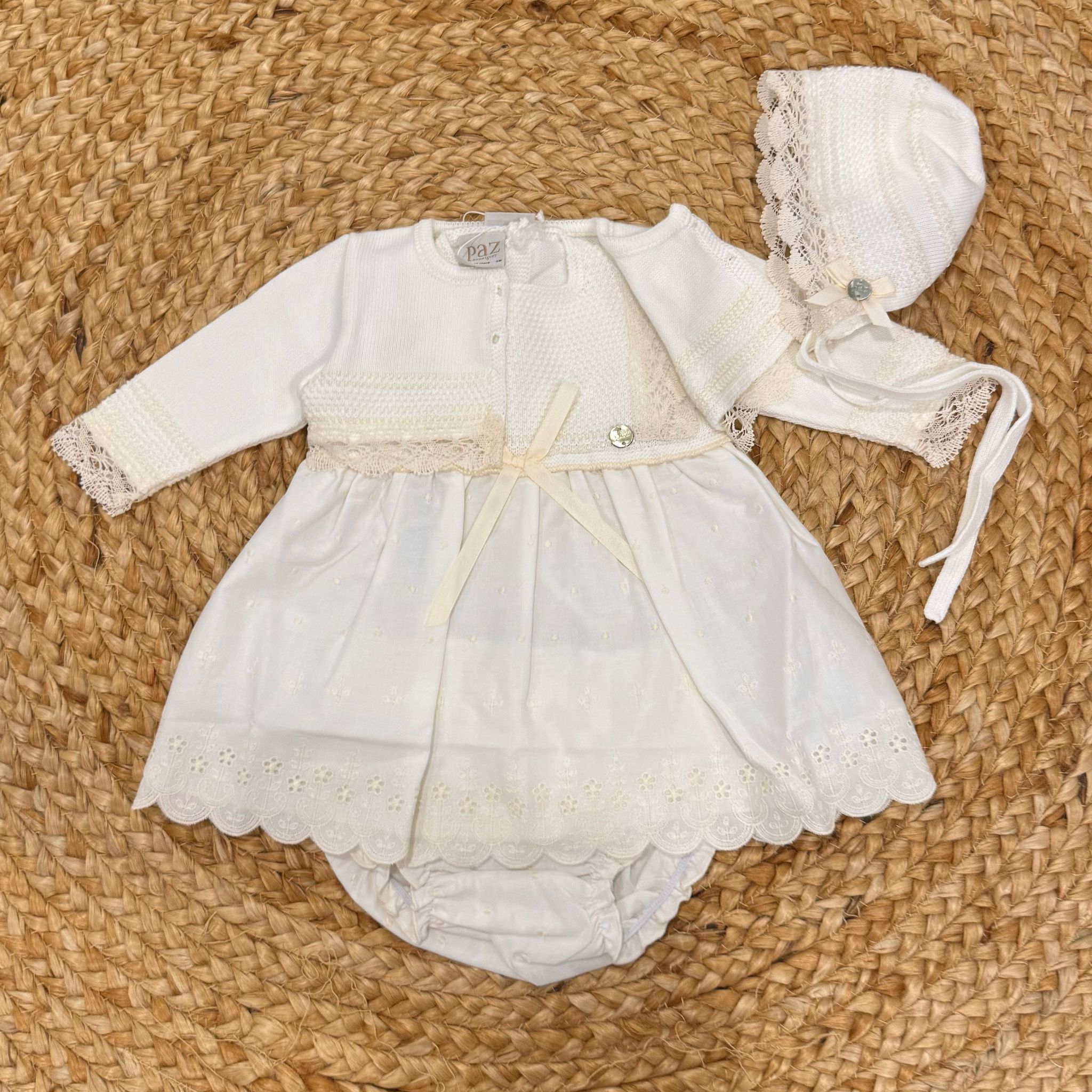 Paz Rodrìguez Abitino con Scaldacuore e cuffia in filo - Anima Kids