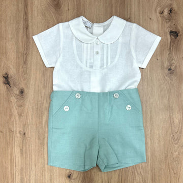 Paz Rodrìguez Completino in lino - Anima Kids