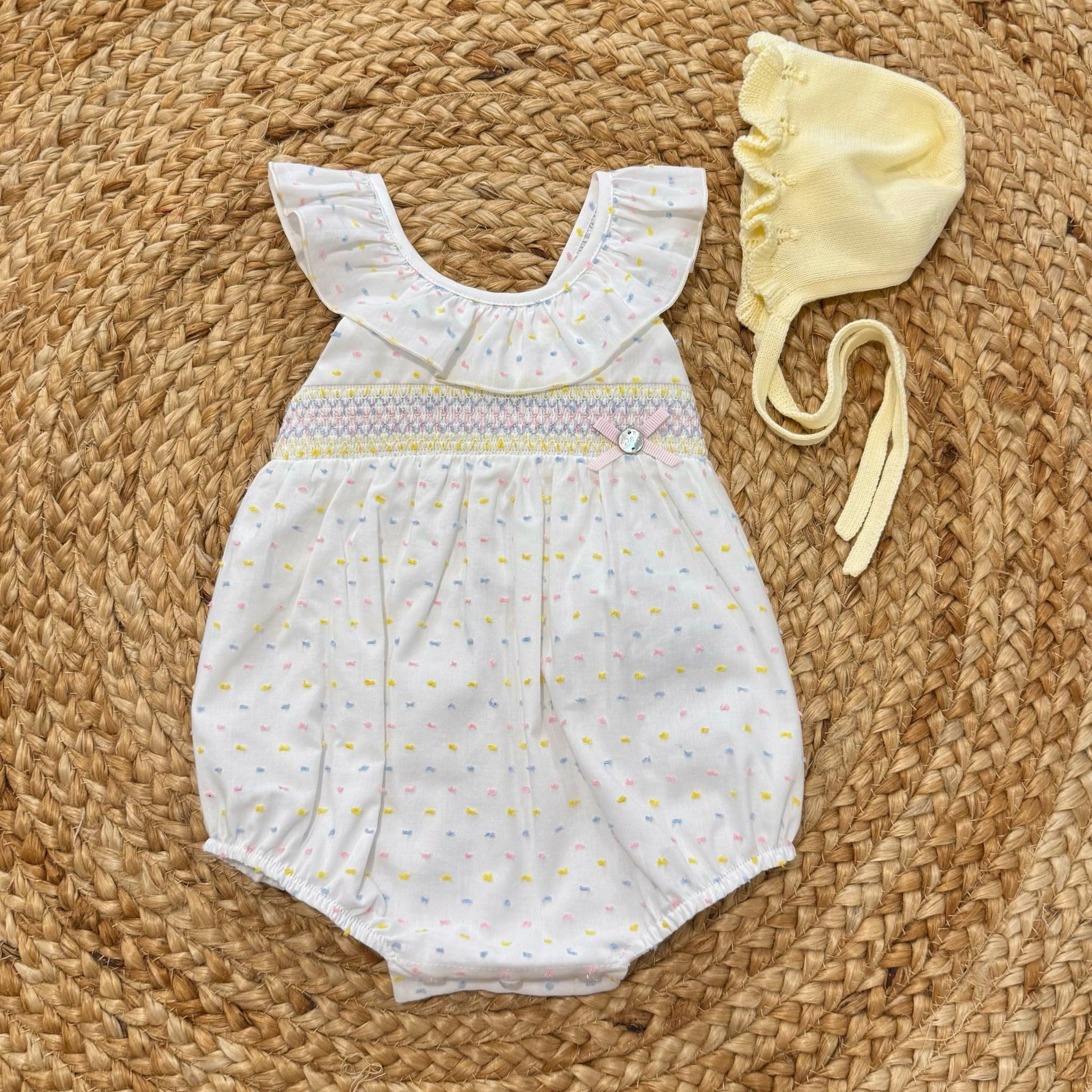 Paz Rodrìguez Pagliaccetto con cuffia Plumetis - Anima Kids