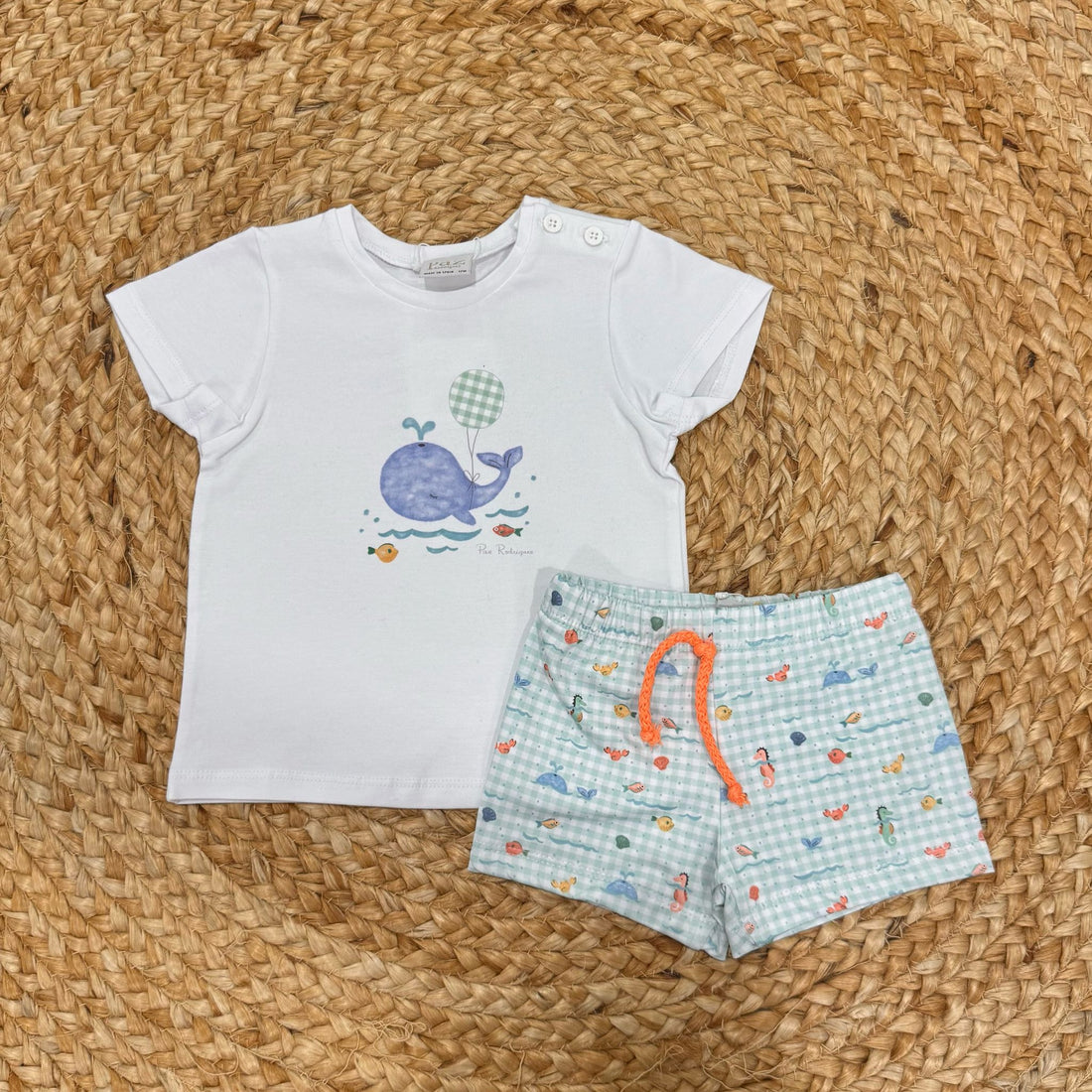 Paz Rodrìguez T-shirt con costumino Animali del Mare - Anima Kids