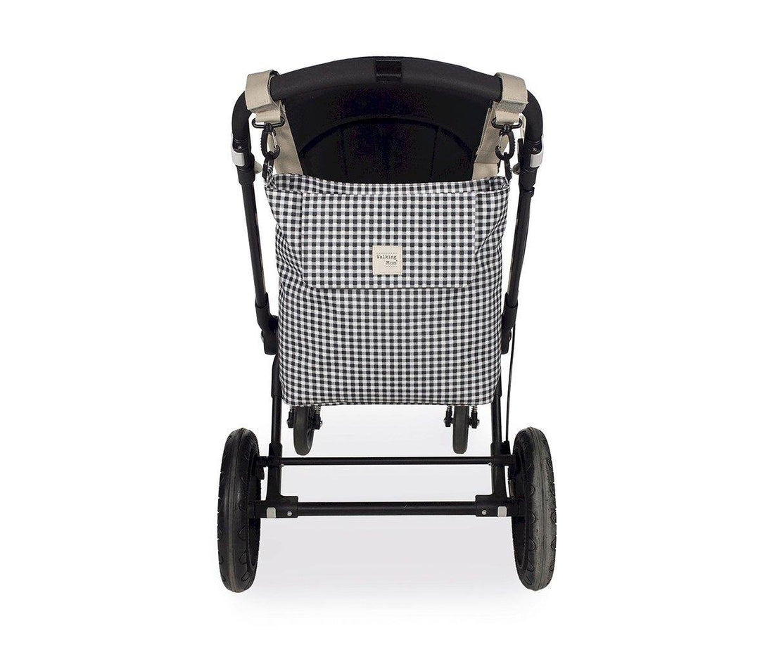 Walking Mum Borsa fasciatoio I love vichy black - Anima Kids