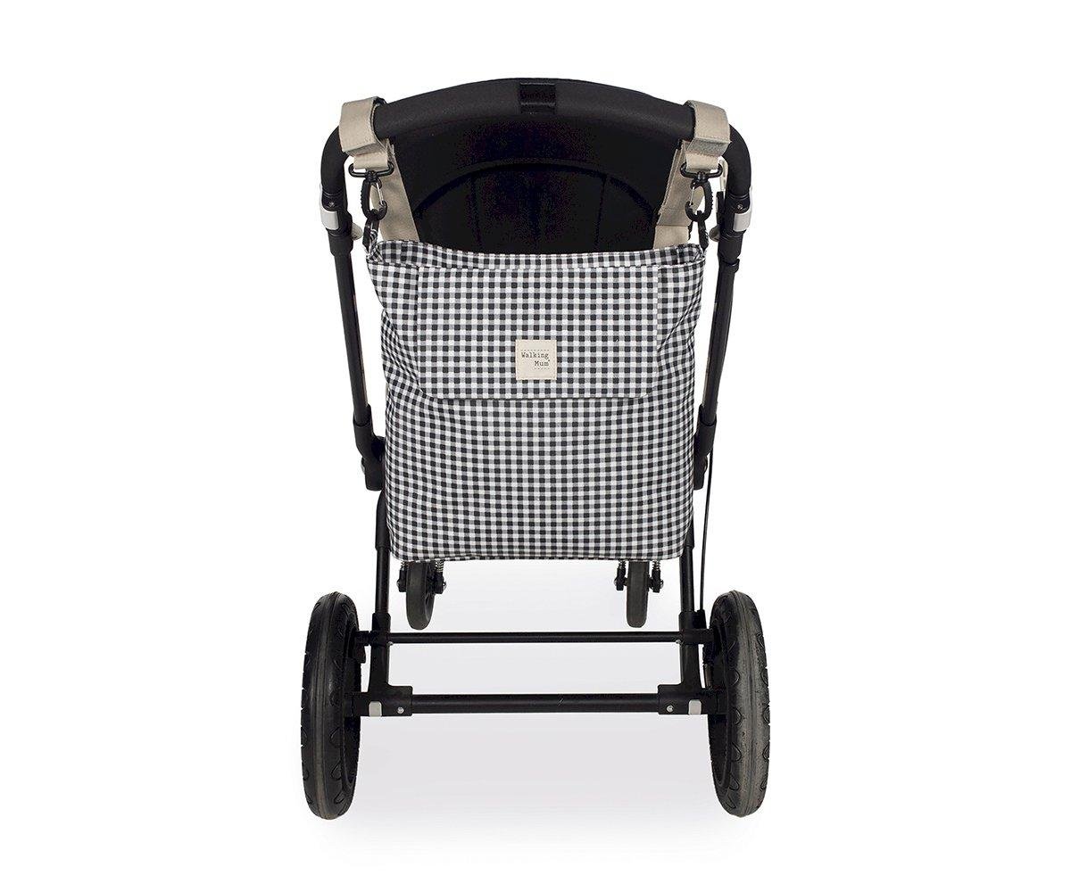 Walking Mum Borsa fasciatoio I love vichy black - Anima Kids