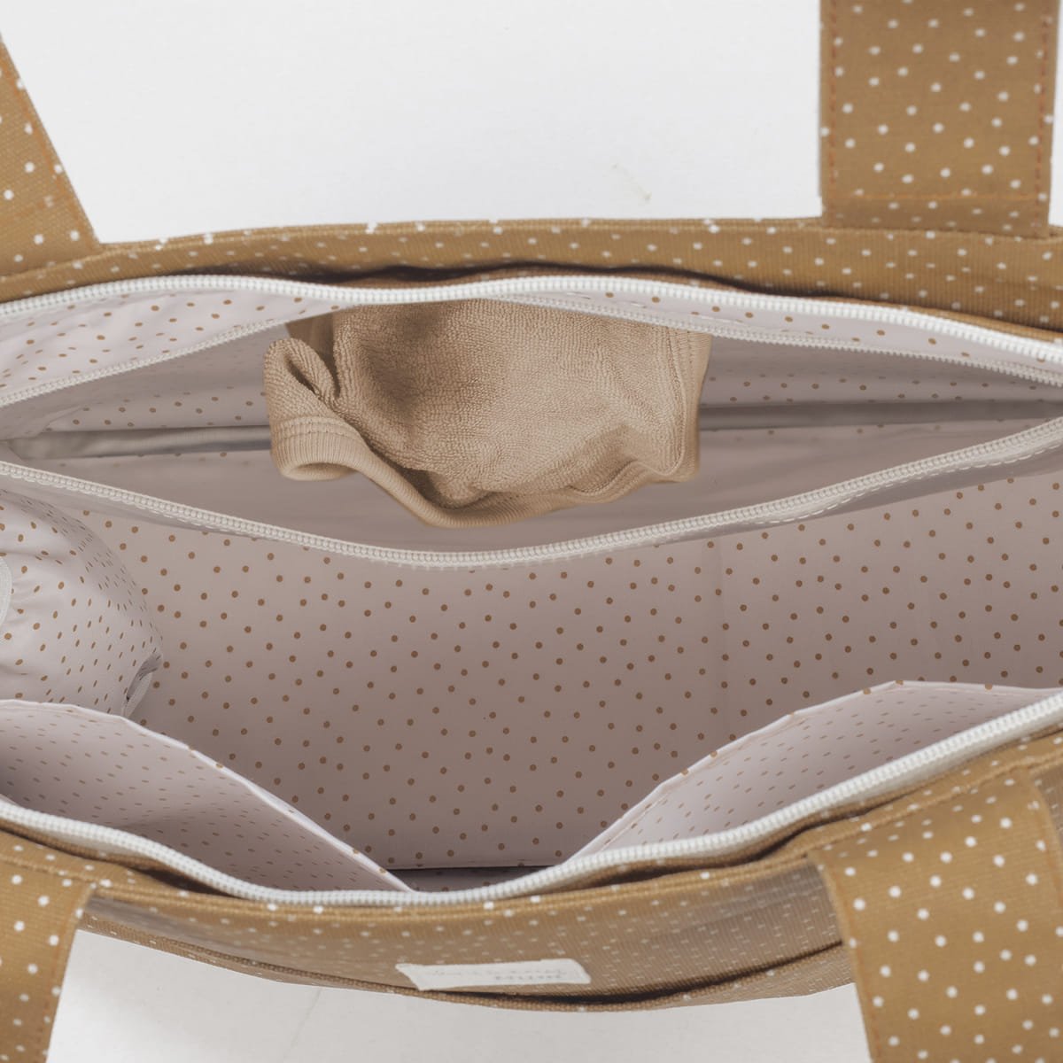 Walking Mum Borsa fasciatoio Pois Poppy Cannella - Anima Kids