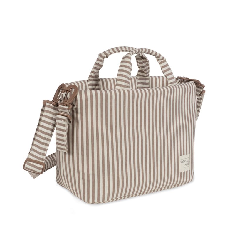 Walking Mum Borsa Fasciatoio Pralinè Strips Moka - Anima Kids