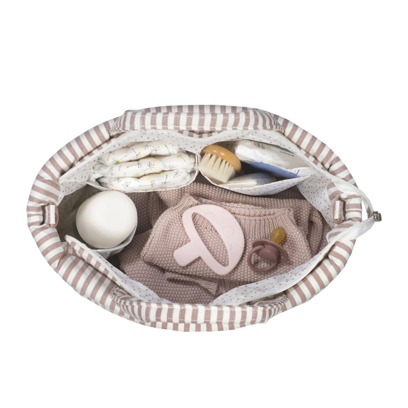 Walking Mum Borsa Fasciatoio Pralinè Strips Moka - Anima Kids