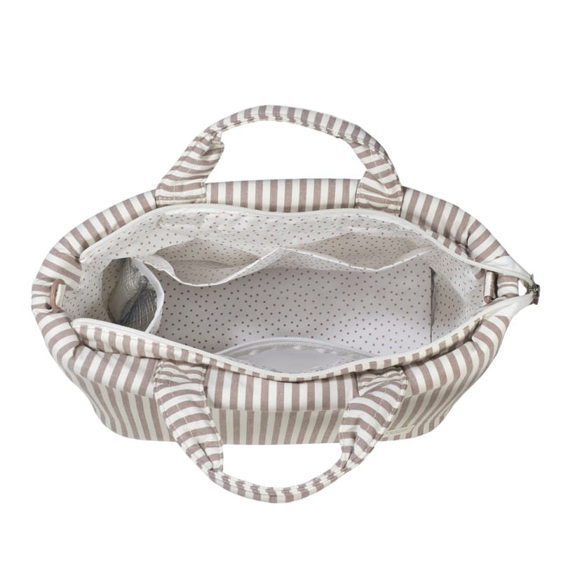 Walking Mum Borsa Fasciatoio Pralinè Strips Moka - Anima Kids