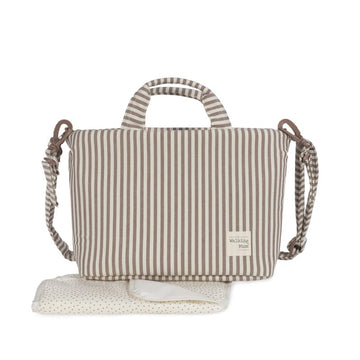 Walking Mum Borsa Fasciatoio Pralinè Strips Moka - Anima Kids
