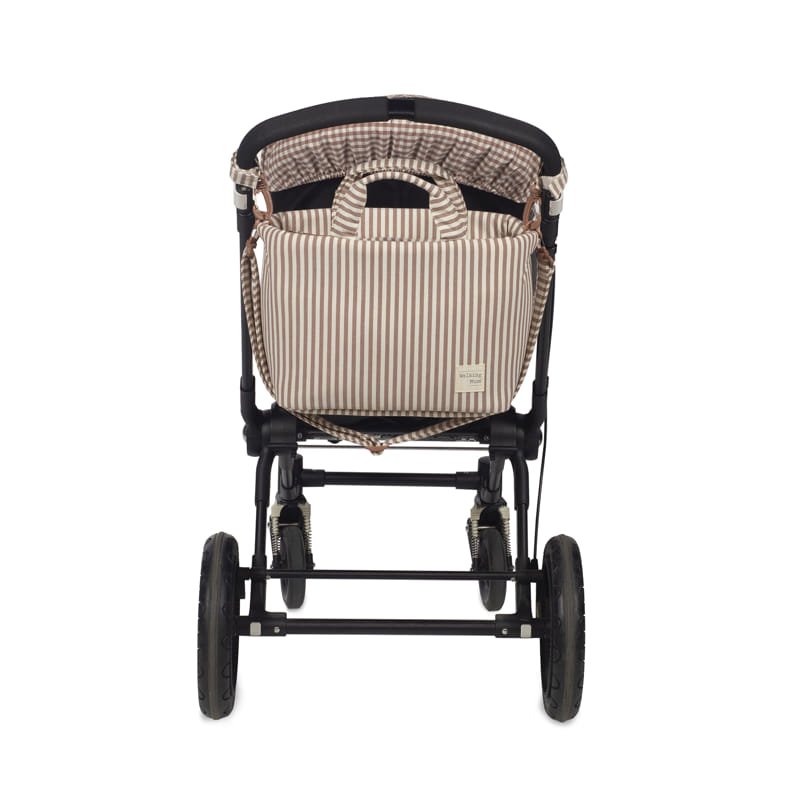 Walking Mum Borsa Fasciatoio Pralinè Strips Moka - Anima Kids