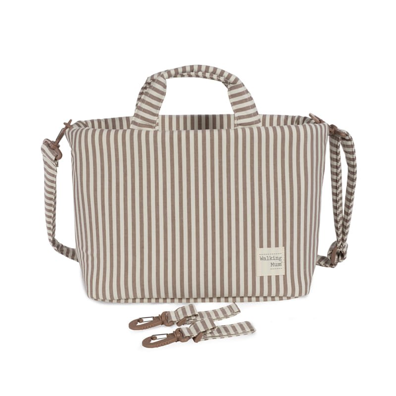 Walking Mum Borsa Fasciatoio Pralinè Strips Moka - Anima Kids