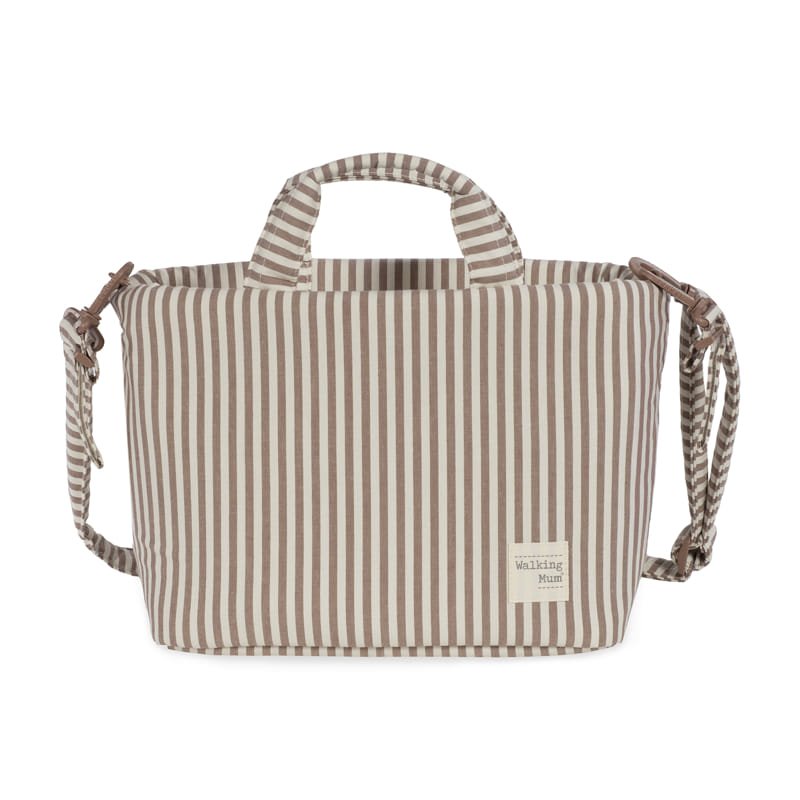Walking Mum Borsa Fasciatoio Pralinè Strips Moka - Anima Kids