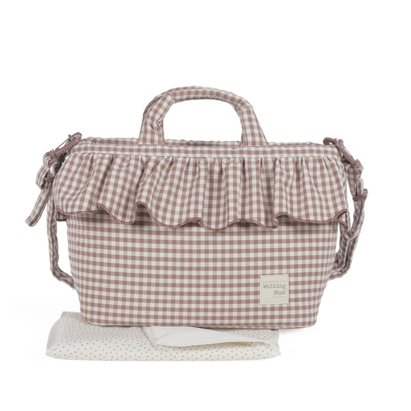 Walking Mum Borsa Fasciatoio Pralinè Vichy Moka - Anima Kids