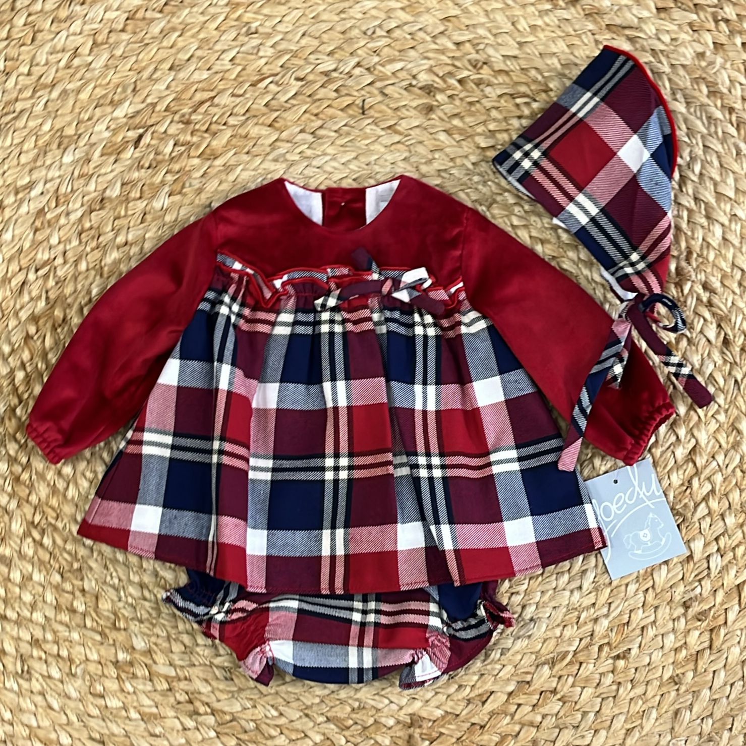 Yoedu Blusa con Coulotte e Cuffia Scozzese - Anima Kids